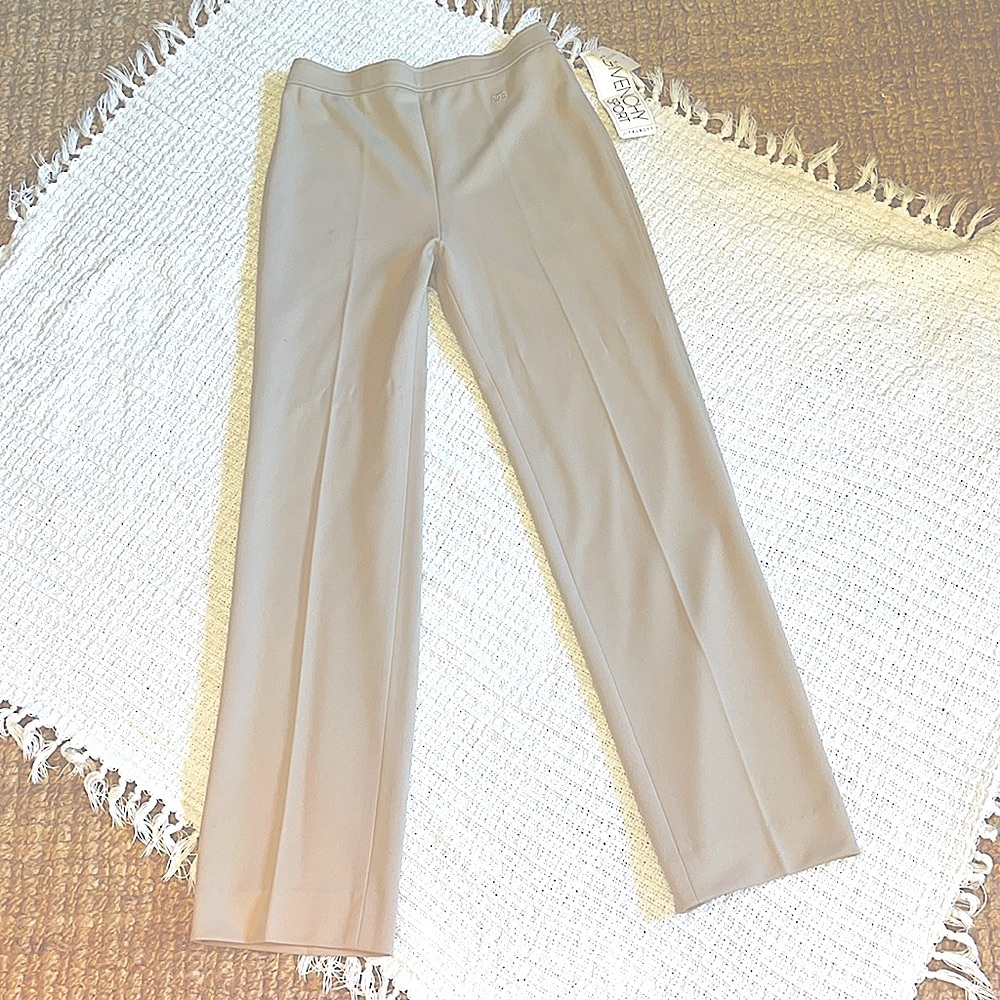 🚫Sold VTG Givenchy Sport Tan beige Hi Rise Knit Pant Sz 8 vintage deadstock w/ta - Picture 13 of 14
